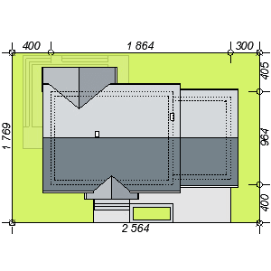 Usytuowanie domu  Saratoga 2M na działce