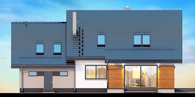 Elewacja ogrodowa domu jednorodzinnego Torina 2M