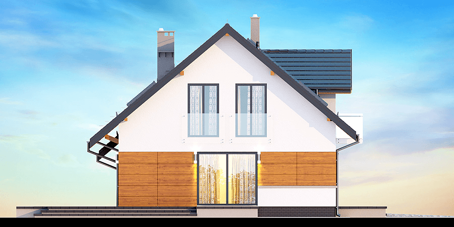 Elewacja boczna domu jednorodzinnego Torina 2M