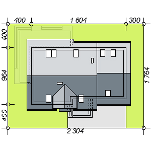 Usytuowanie domu na działce Torina 2M
