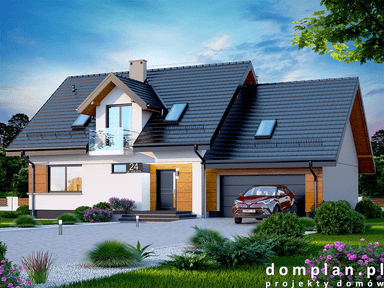 Wizualizacja domu jednorodzinnego Torina 2M
