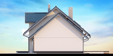 Elewacja boczna domu jednorodzinnego Torina