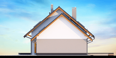 Elewacja boczna domu jednorodzinnego Torina Bis 2M