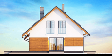 Elewacja boczna domu jednorodzinnego Torina Bis 2M