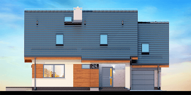 Elewacja frontowa domu jednorodzinnego Torina Bis