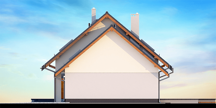 Elewacja boczna domu jednorodzinnego Torina Bis