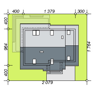 Usytuowanie domu Torina Bis na działce