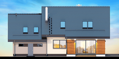 Elewacja ogrodowa dom jednorodzinnego Torina mała 2M