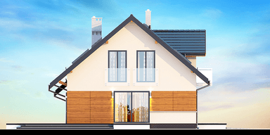 Elewacja boczna domu Torina mała 2M