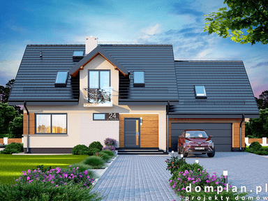 Wizualizacja domu jednorodzinnego Torina mała 2M