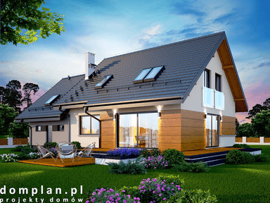 Wizualizacja domu jednorodzinnego Torina mała 2M