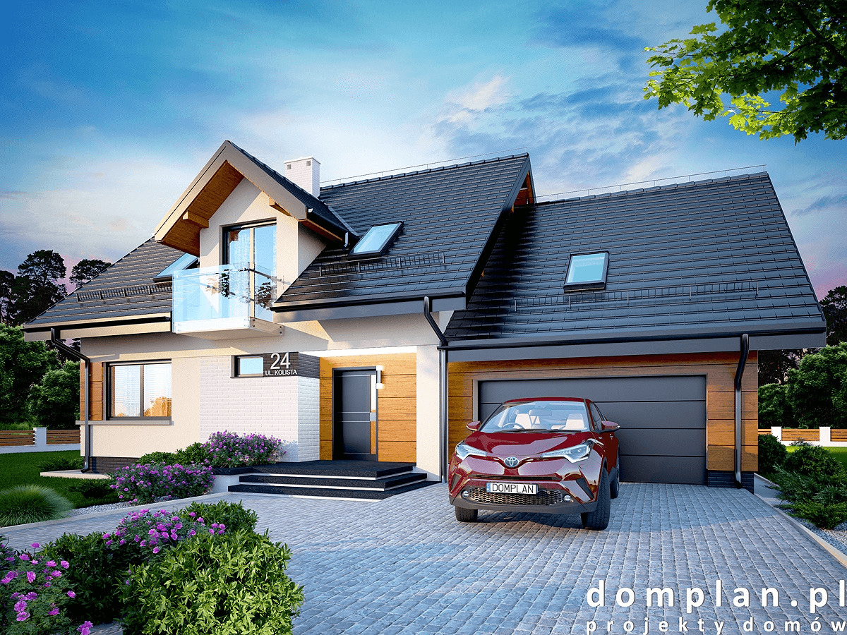 Wizualizacja domu jednorodzinnego Torina mała 2M
