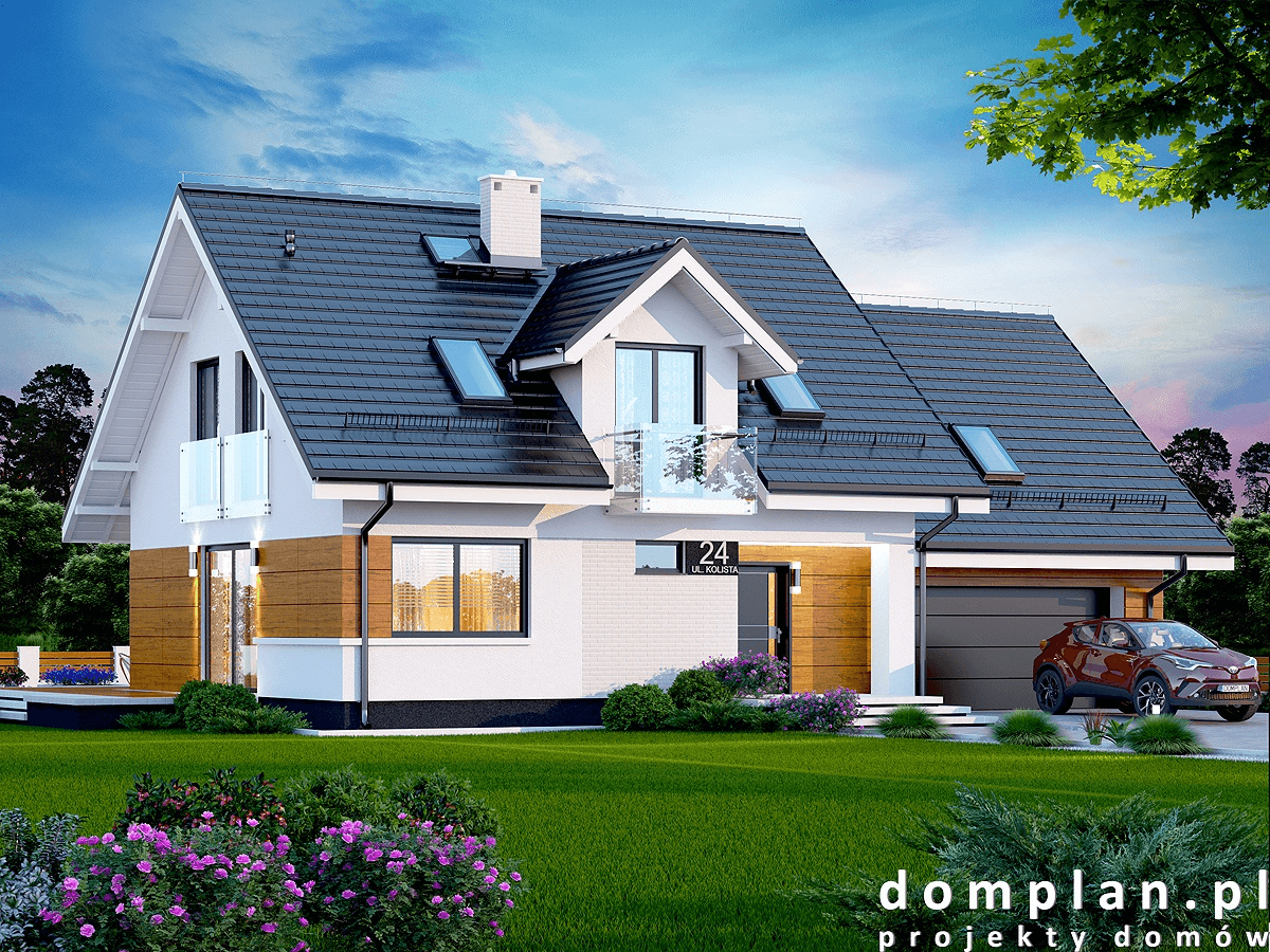 Wizualizacja domu jednorodzinnego Torina mała 2M
