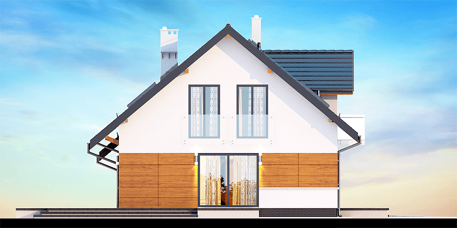 Elewacja boczna domu Torina mała