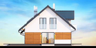 Elewacja boczna domu Torina mała