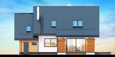 Elewacja ogrodowa domu Torina mała