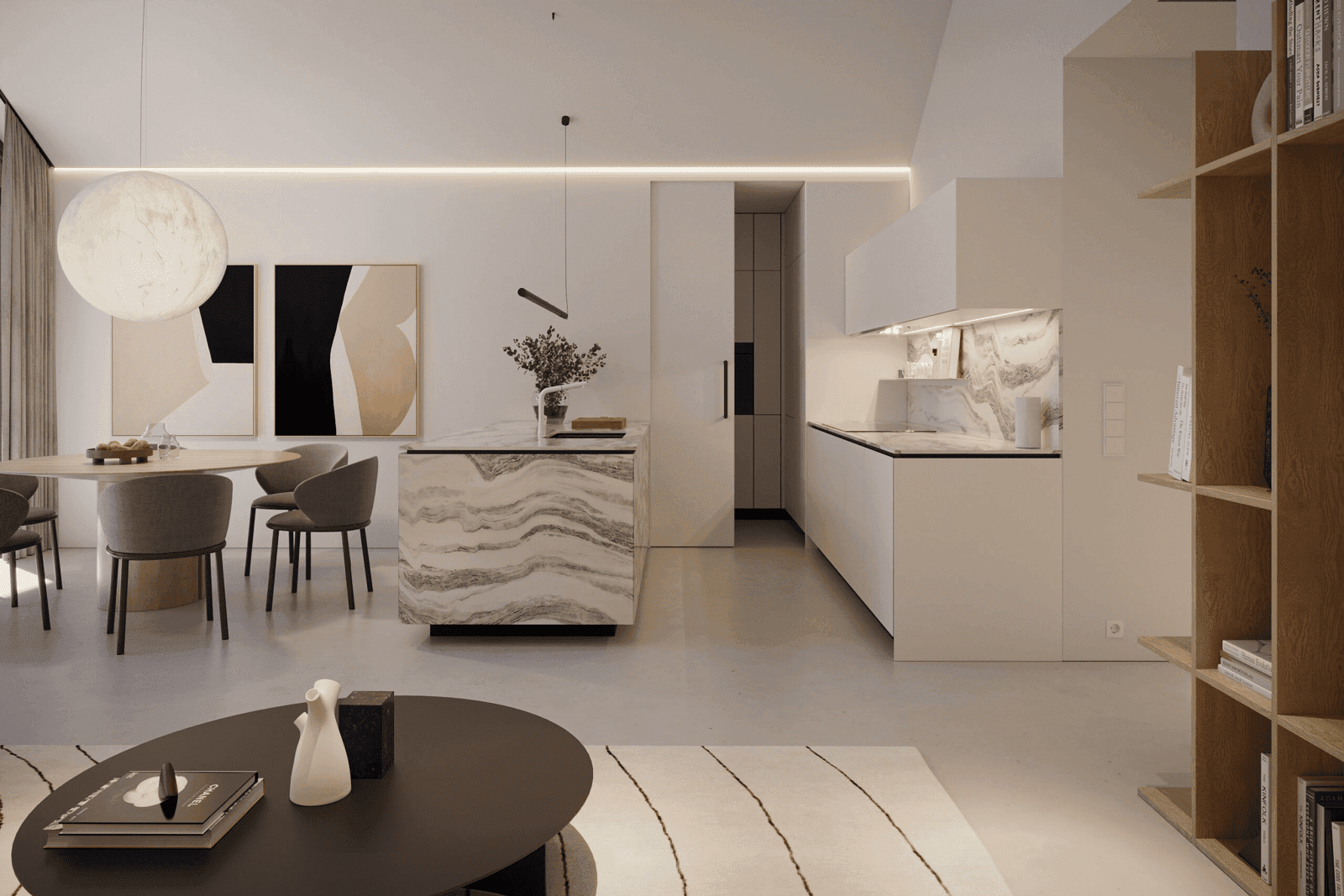 Projekt wnętrza w projekcie domu House 719