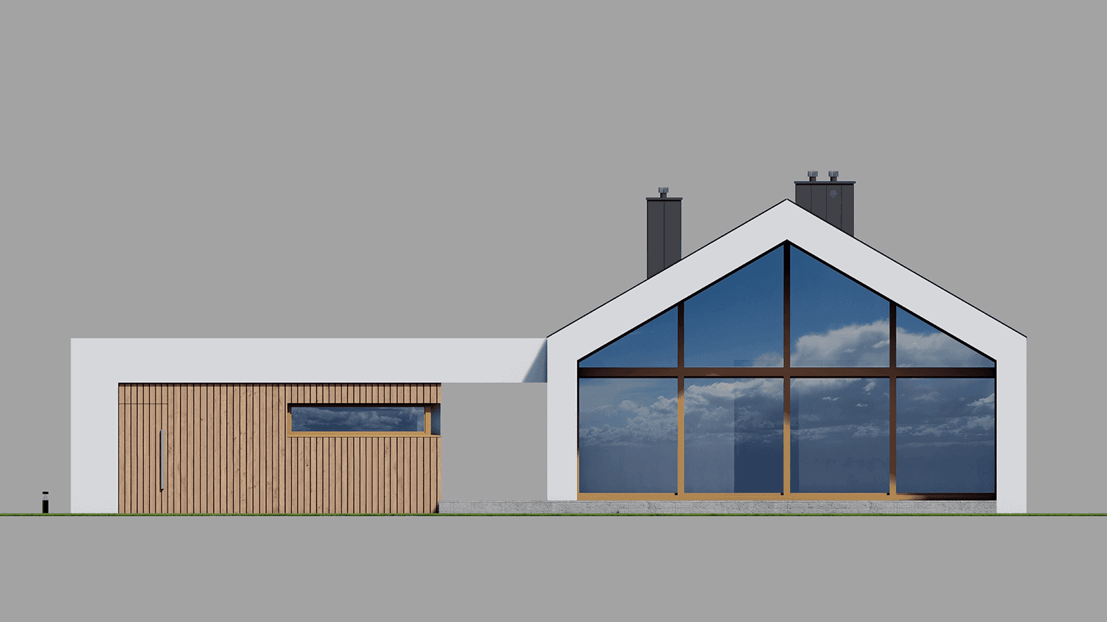 Elewacja tylna projektu domu New House 714 G2