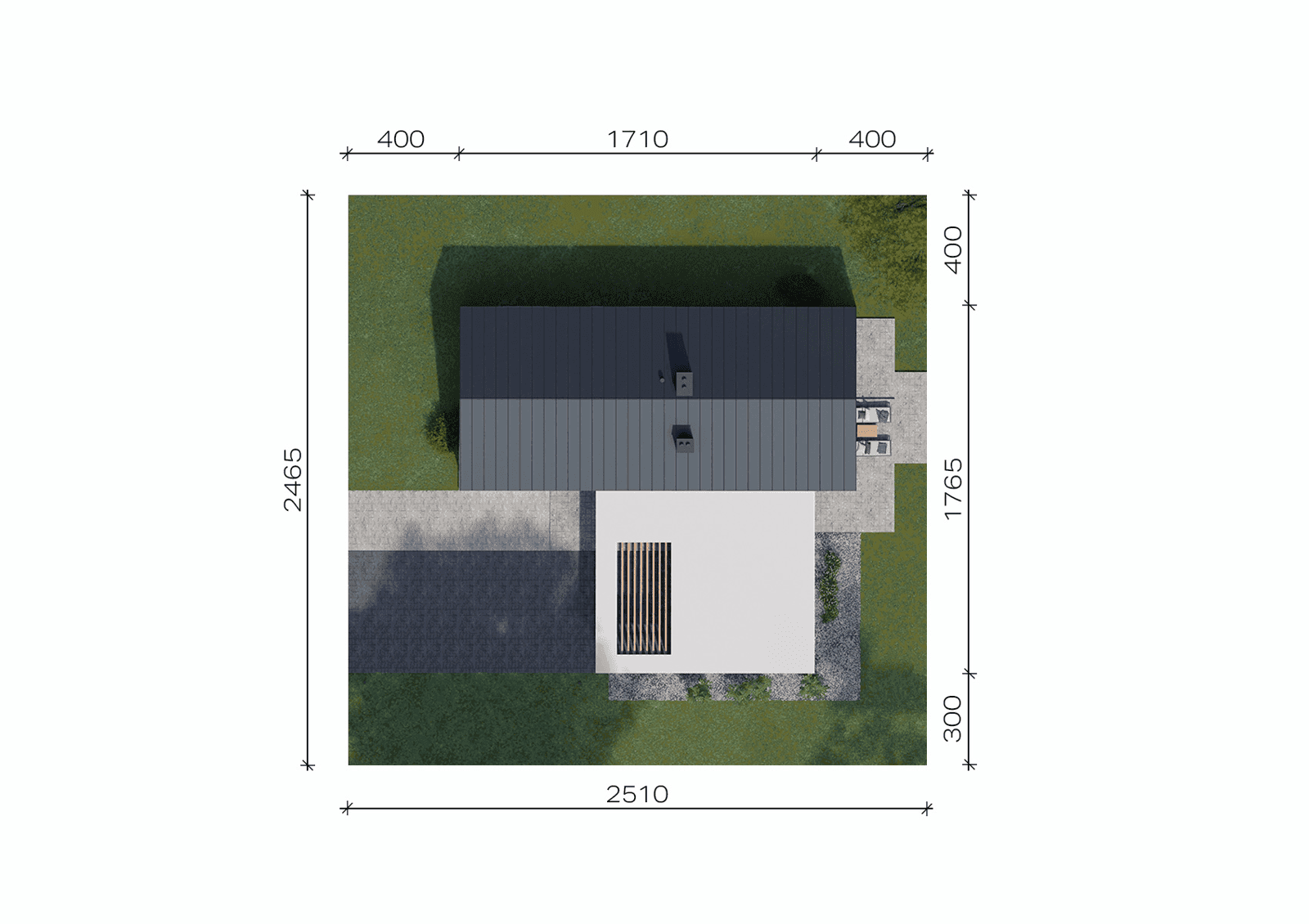 Usytuowanie projektu domu New House 714 G2