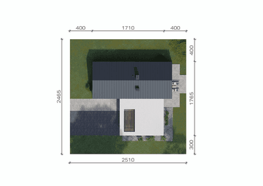 Usytuowanie projektu domu New House 714 G2