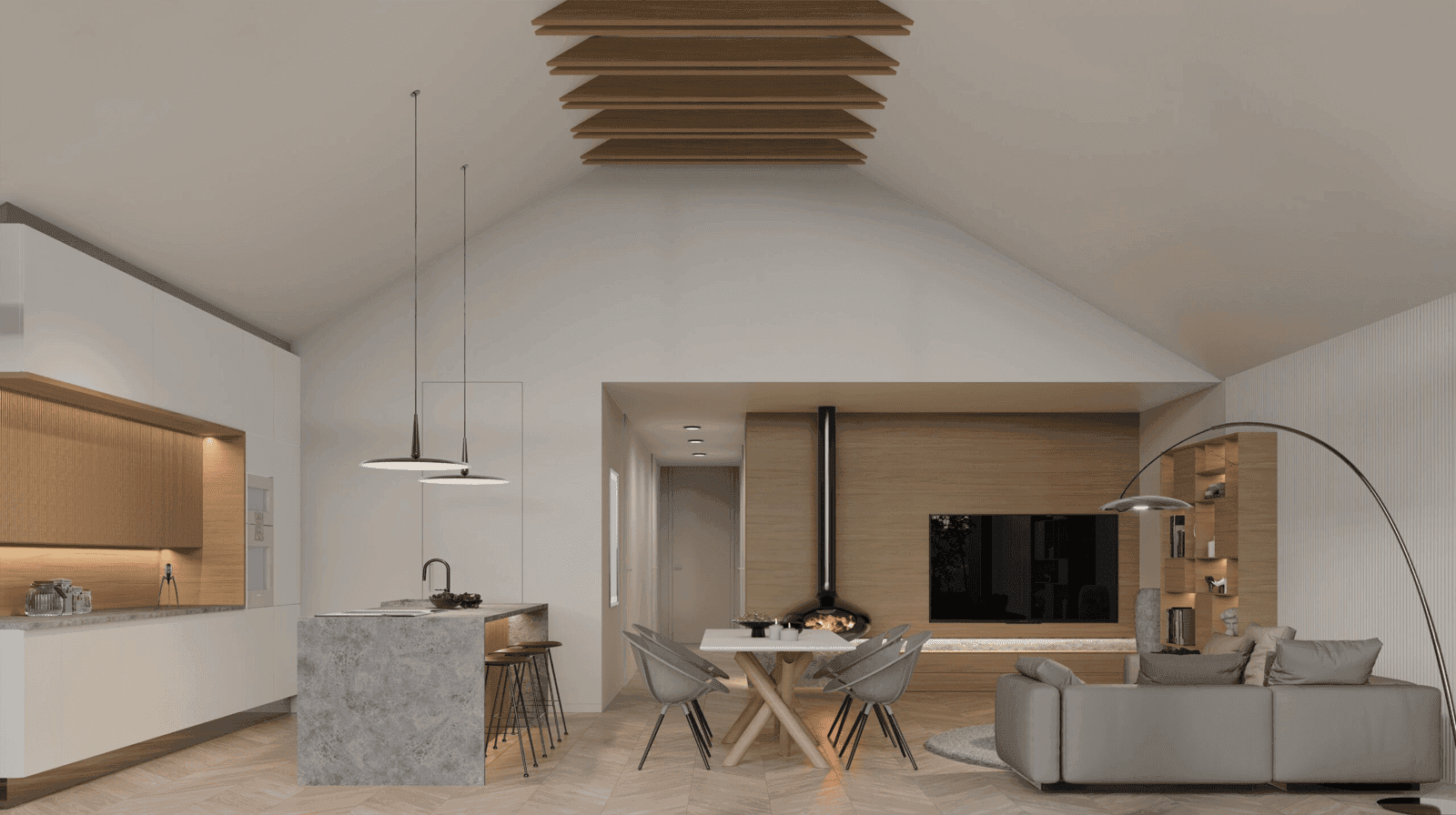 Wizualizacja domu jednorodzinnego New House 714 G2