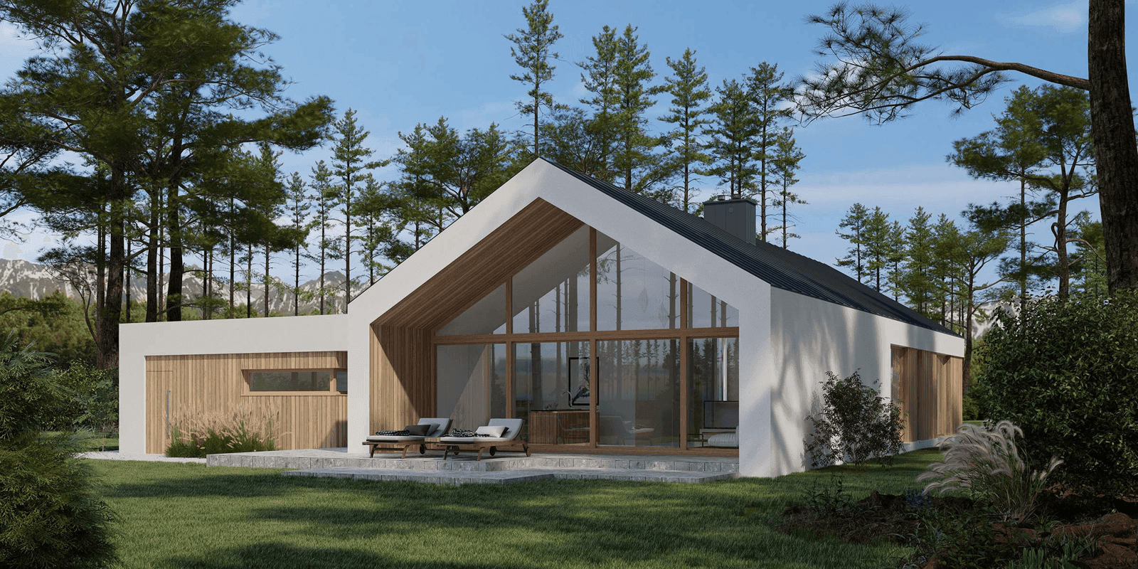 Wizualizacja domu jednorodzinnego New House 714 G2