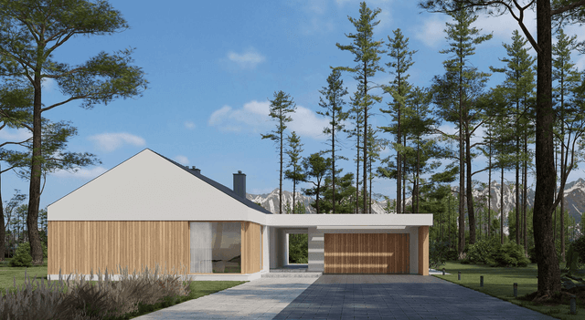 Wizualizacja domu jednorodzinnego New House 714 G2