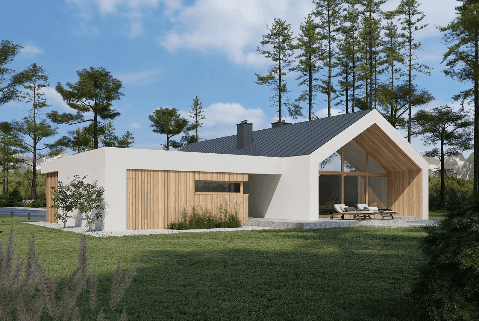 Wizualizacja domu jednorodzinnego New House 714 G2