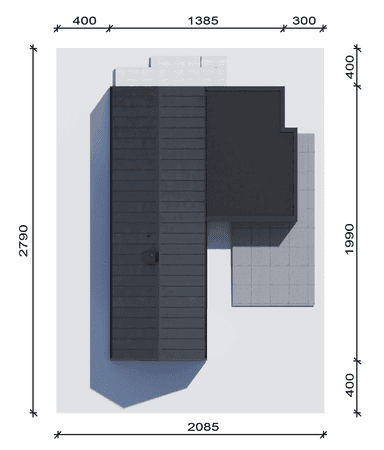 Usytuowanie projektu domu New House 719 w1