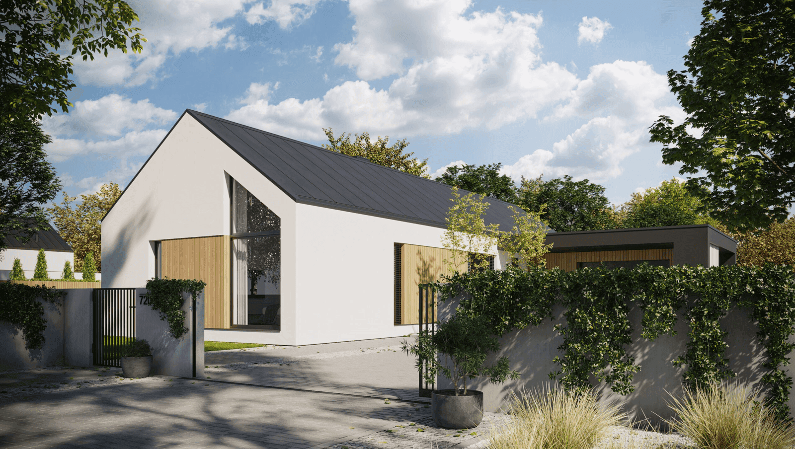 Wizualizacja domu jednorodzinnego New House 719 w1