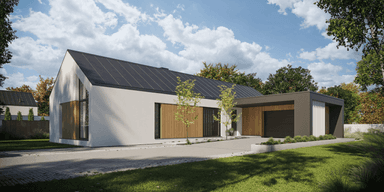 Wizualizacja domu jednorodzinnego New House 719 w1