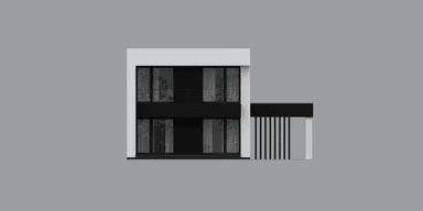 Elewacja tylna projektu domu New House 744 w1