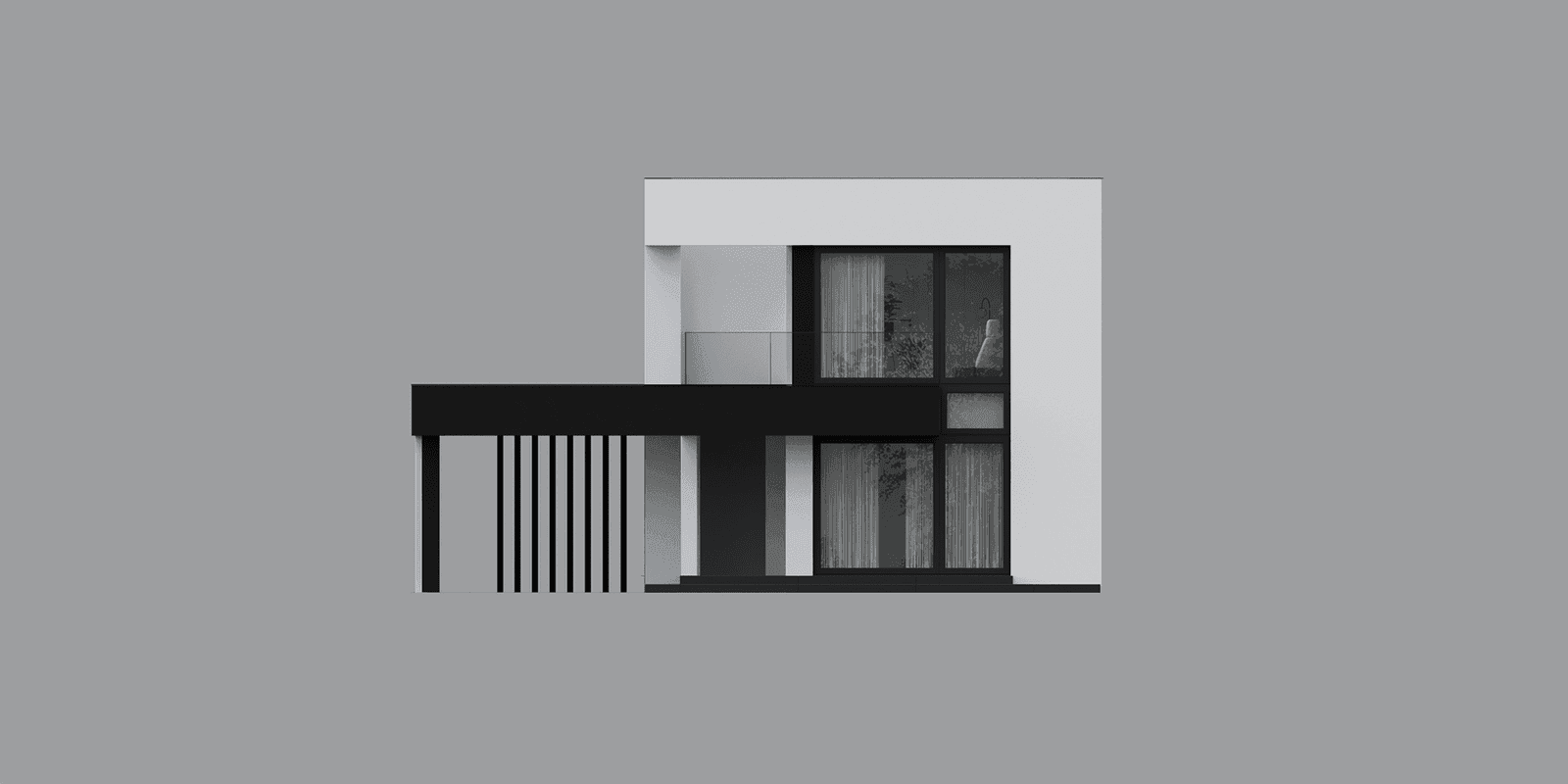 Elewacja frontowa projektu domu New House 744 w1