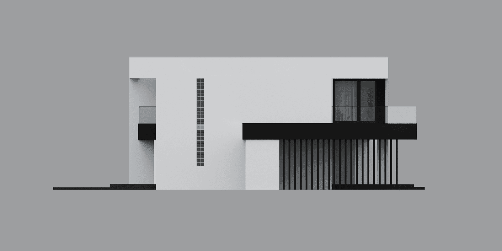 Elewacja boczna projektu domu New House 744 w1