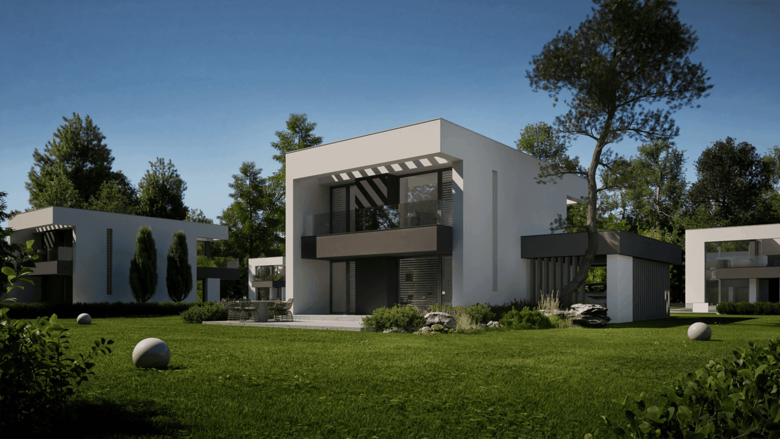 Wizualizacja domu jednorodzinnego New House 744 w1