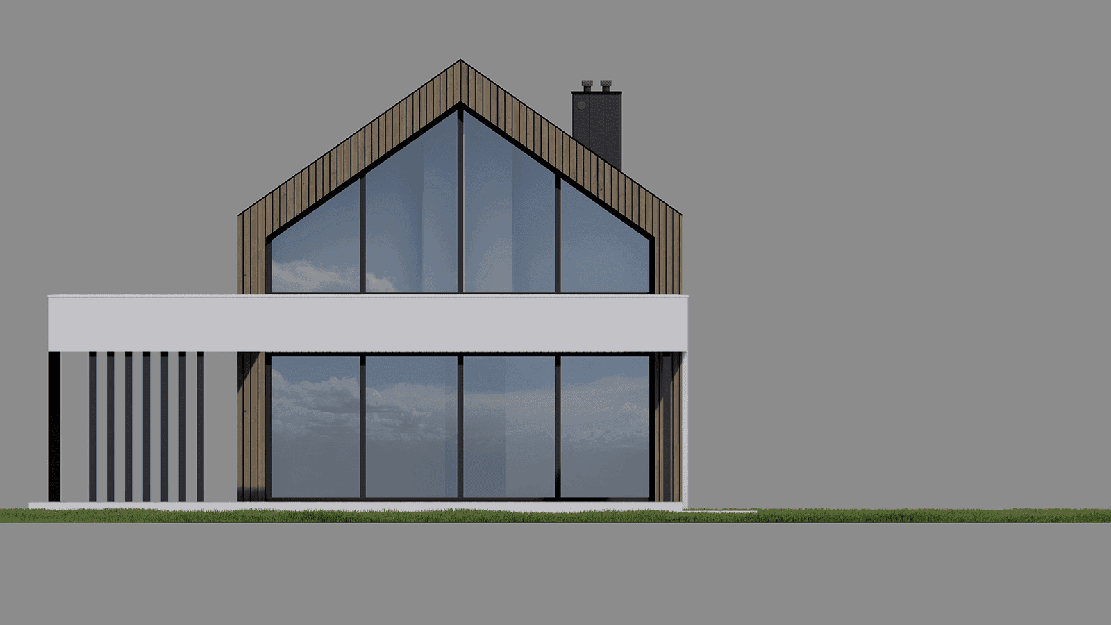 Elewacja tylna projektu domu New House 756