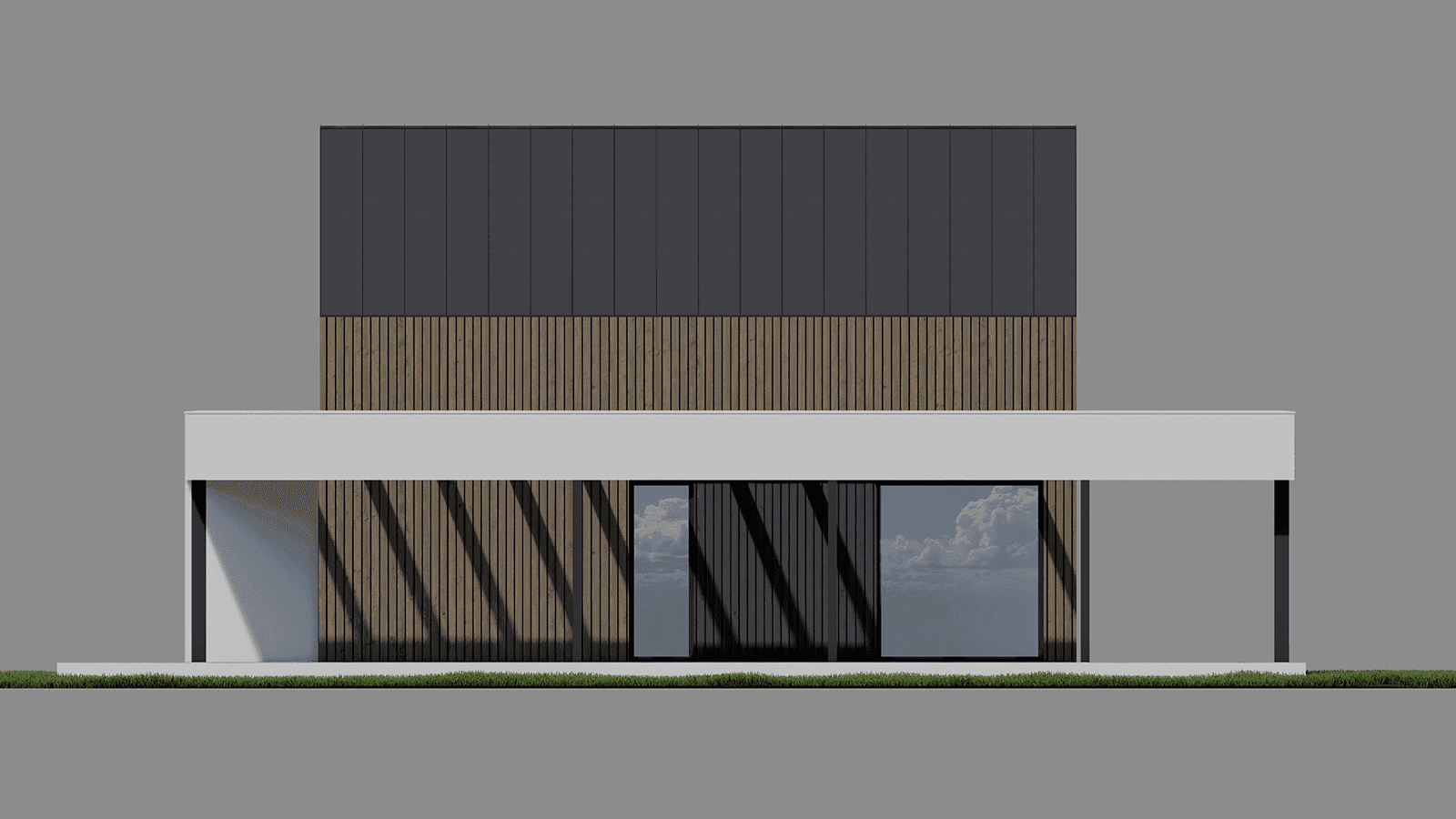 Elewacja boczna projektu domu New House 756