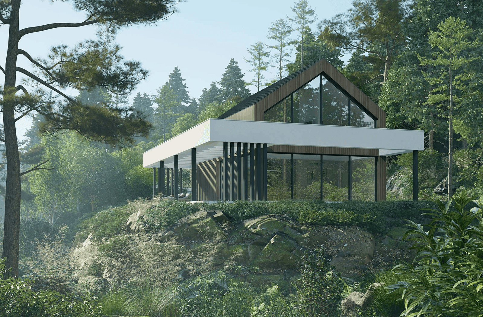 Wizualizacja domu jednorodzinnego New House 756