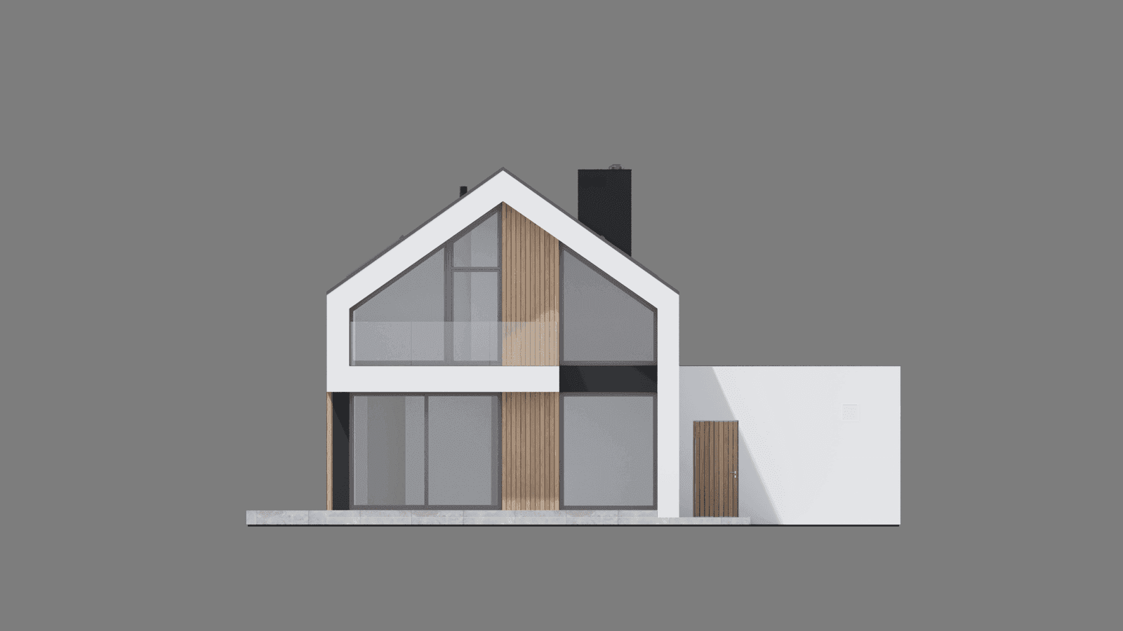 Elewacja tylna projektu domu New House 758 G1