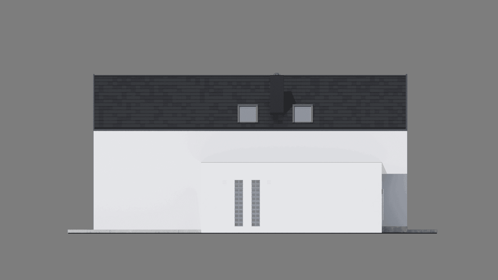 Elewacja boczna projektu domu New House 758 G1