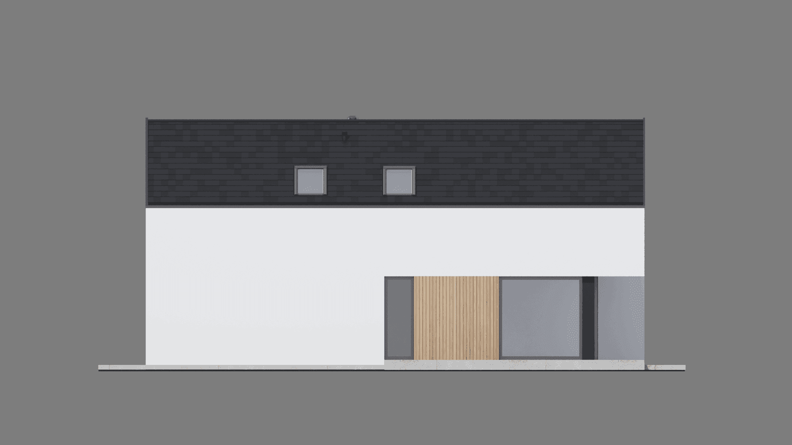 Elewacja boczna projektu domu New House 758 G1