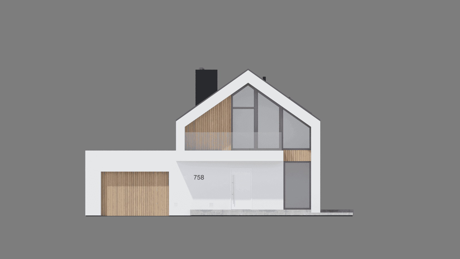 Elewacja frontowa projektu domu New House 758 G1