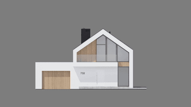 Elewacja frontowa projektu domu New House 758 G1