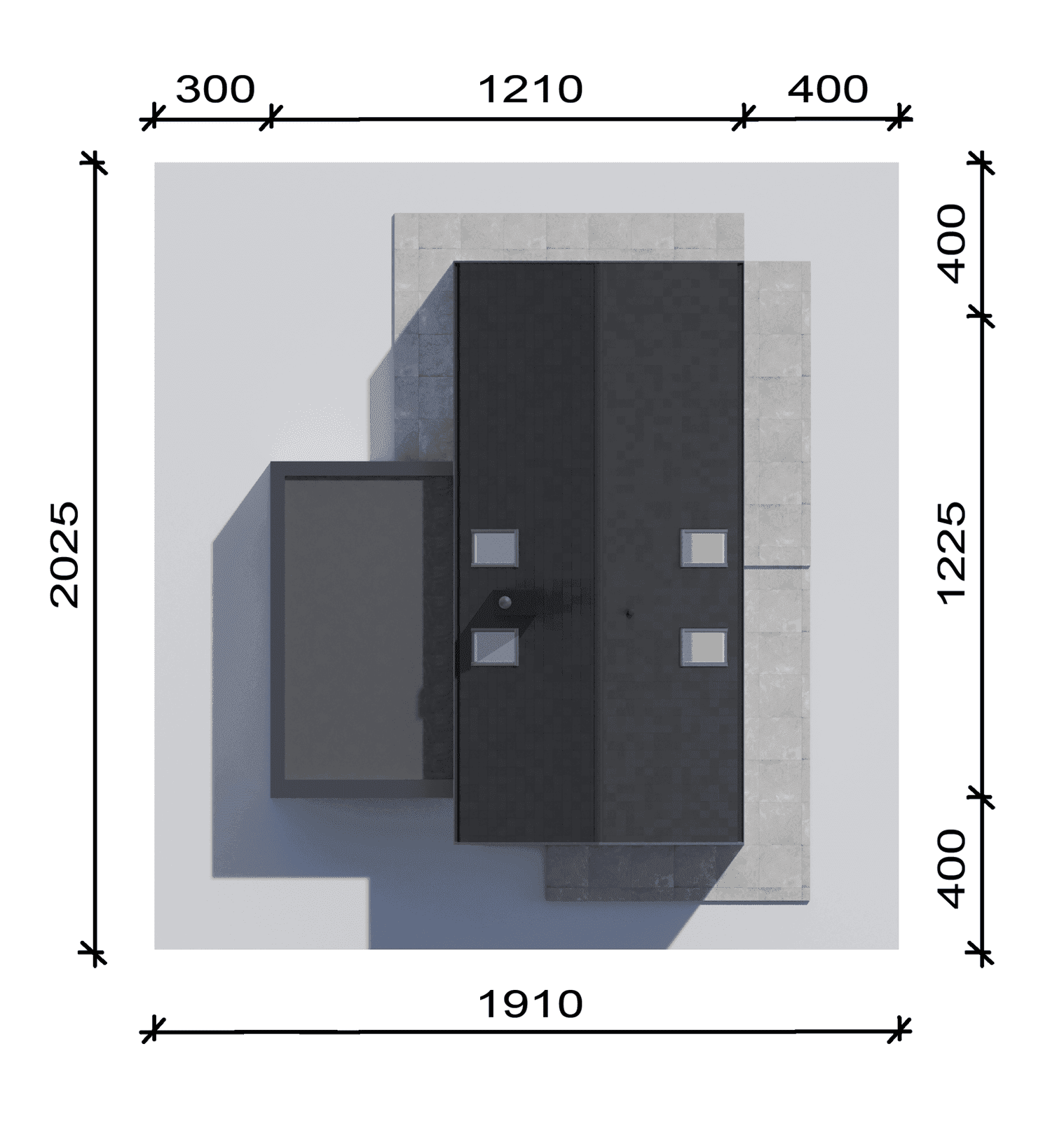 Usytuowanie projektu domu New House 758 G1