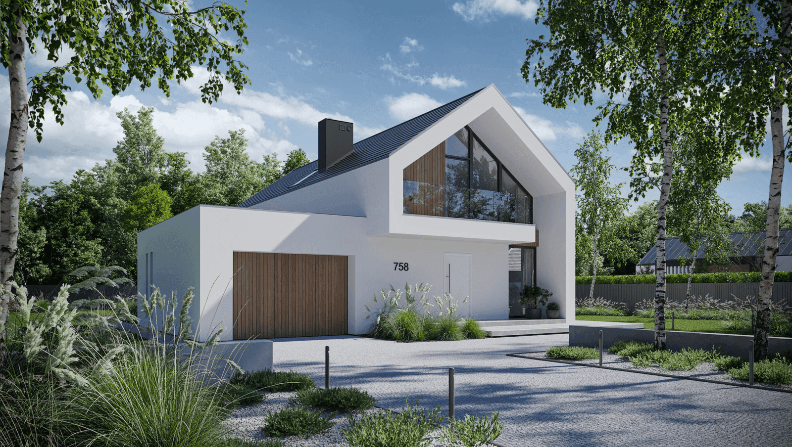 Wizualizacja domu jednorodzinnego New House 758 G1