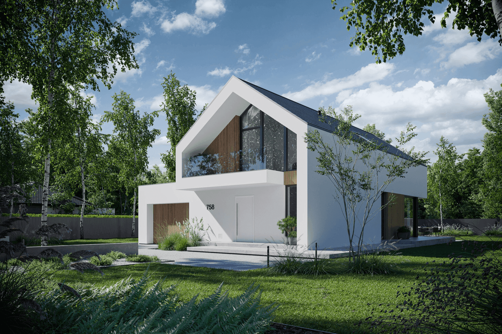 Wizualizacja domu jednorodzinnego New House 758 G1