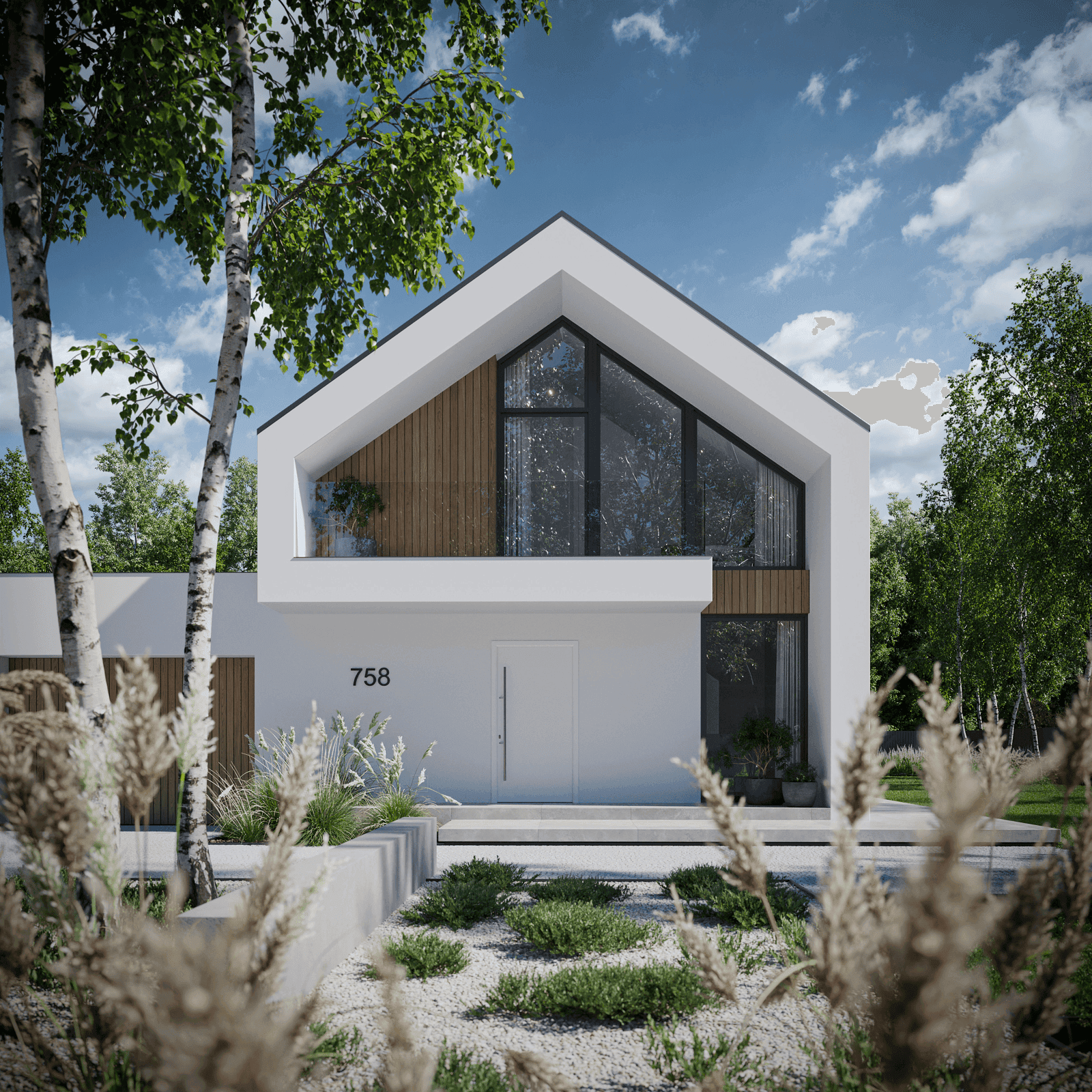 Wizualizacja domu jednorodzinnego New House 758 G1