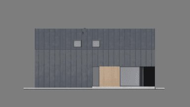 Elewacja boczna projektu domu New House 758 G1 w1