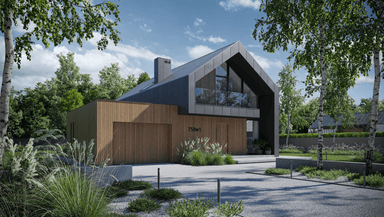 Wizualizacja domu jednorodzinnego New House 758 G1 w1