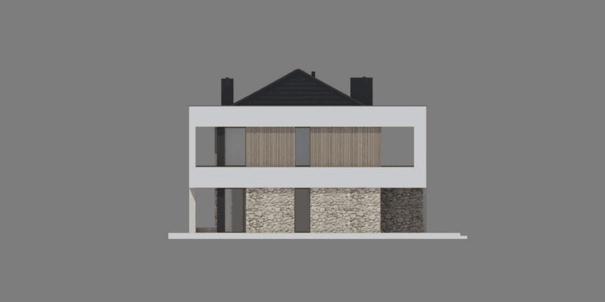 Elewacja boczna projektu domu New House 726 w1